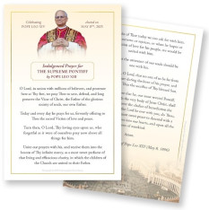 Pope Leo XIV Prayer Card Pack of 50